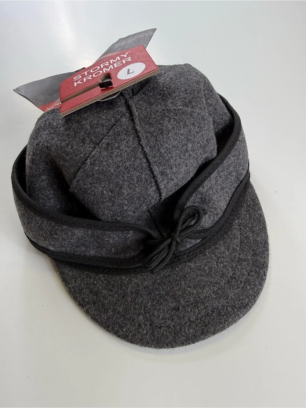 Lil’ Stormy Kromer Kids' Gray Wool Cap - Large